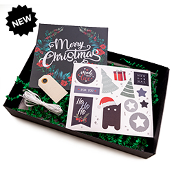 Christmas gift box black